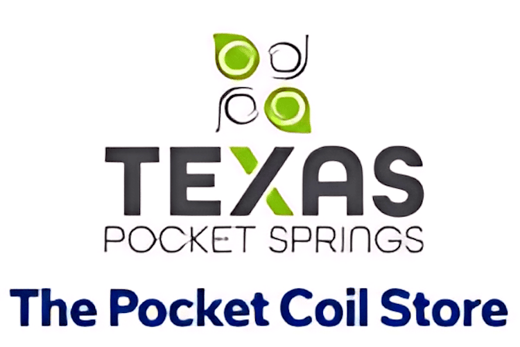 Green and black Texas Pocket Springs logo representing high-quality mattress components on The Mattress Underground.