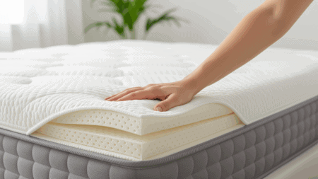 Soft memory foam mattress with cooling gel layer for enhanced comfort and support, ideal for better sleep.